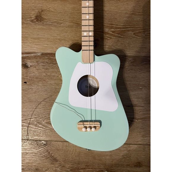 Loog 3-string Mini Acoustic Guitar for Children & Beginners w Stand tiffany blue - Picture 2 of 3